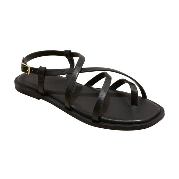 NWT Universal Thread Womens Raleign Ankle Strap Sandals 89469329 Black 9M - Picture 1 of 9